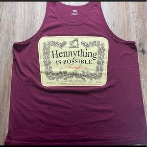 "Hennything Is Possible" Mens Tank Top 2XL Hennessy Tank Top